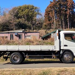 【J-0067】三菱 キャンター FE83DEY ローダー セルフローダー 4t トラック H18年式 3650kg 花見台 リモコン ウインチ 車検付 メッキパーツの画像