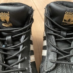 adidas スーパースター　ハイカット　キッズ　15.5cmの画像