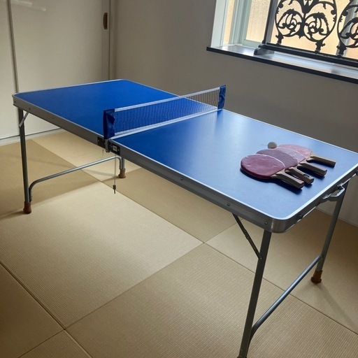 家庭用卓球台，ラケット4本ピン球新品付き