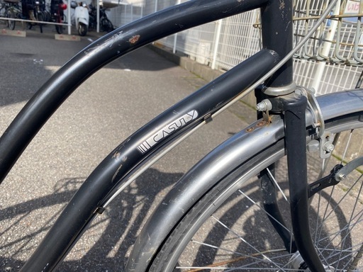 決まりました！自転車 黒 27インチ【動作確認済】【タイヤ2022年に交換済,鍵2023年に交換済】　　