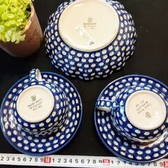 ☆値下げ セラミカ　ポーリッシュ カップ&ソーサー2点＋ボウル皿...