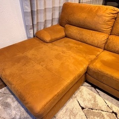 トレビソ　カウチ レザーテックス　3人掛けソファの画像