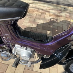 値下げ❗️自賠責保険令和8年6月迄付き！　HONDA シャリー　CF70 72cc 原付2種　オールペイント　キャンディーパープル&ブラック　ダストシール新品の画像