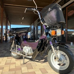 値下げ❗️自賠責保険令和8年6月迄付き！　HONDA シャリー　CF70 72cc 原付2種　オールペイント　キャンディーパープル&ブラック　ダストシール新品の画像