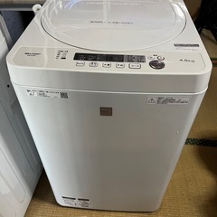 シャープ　19年4.5キロ全自動洗濯機　ES-G4E6-KW