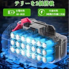 草刈り機 充電式 18000回転/分 強力電動草刈り機 4000mAhのバッテリー総容量 1880W 高性能 多替刃付き 低騒音 伸縮可 角度調整可 農業および家庭用の芝刈り機 日本語説明書付き 緑色 の画像