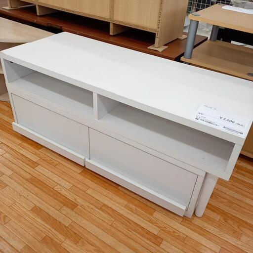 ☆ジモティ割あり☆ レンジ台 クリーム×ホワイト W60×D47×H100 クリーニング