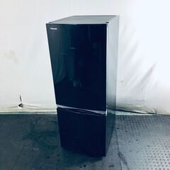 ID:re11310 東芝 TOSHIBA 冷蔵庫 一人暮らし 中古 2019年製 2ドア 153L ブラック ファン式 右開き GR-P15BS(K)  【リユース品：状態B】【送料無料】【設置費用無料】