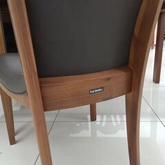 ★ジモティ割あり★ カリモク家具 ダイニングセット ブラウン H69×D90×W180 クリーニング済み HJ5765の画像