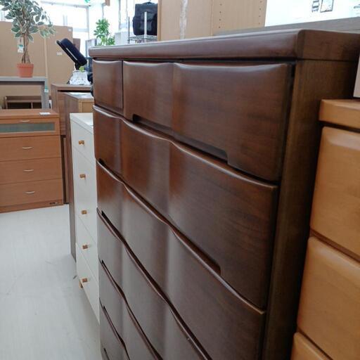 ★ジモティー割あり★6段ワイドチェスト　BR　 高さ(H)143cm× 幅(W)118cm× 奥行(D)45.5cm【joh4125】