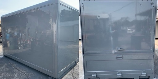 No.884 アルミバン 2t 車  アルミ 箱 バイク 倉庫 トラック コンテナ 米 保管庫 物置 DIY