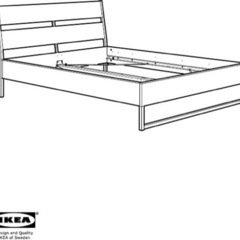 イケアTRYSILダブルベッド+HAFSLOマットレス