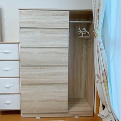【受渡し者確定】LOWYAハンガーラック付きタンス