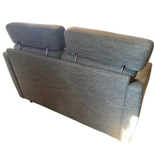 ニトリ NITORI 2人がけソファー グレー ヘッドレスト2つつき