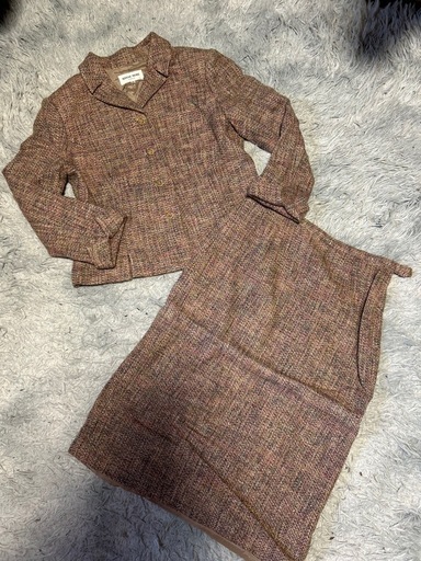 HANAE MORI PARIS ツイードスカートスーツ　40 11