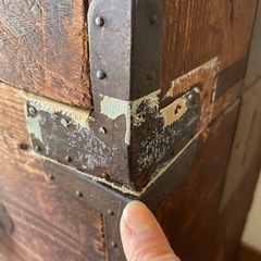 f●■時代箪笥/アンティーク家具・古民具・骨董・古い木の重ね衣装箪笥・95×41.3×104.5cmの画像