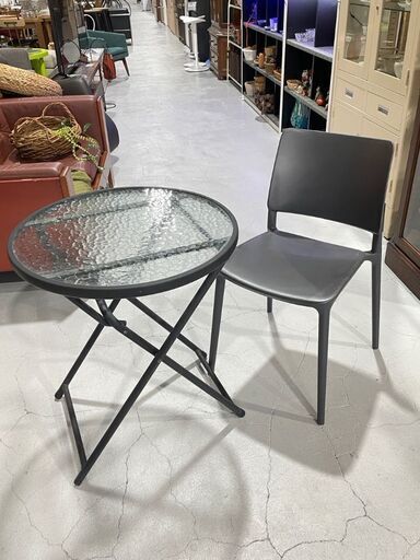 折り畳みガラステーブル 2セット