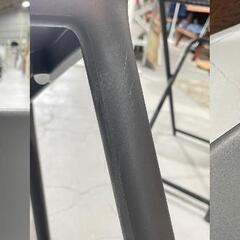 ★ガーデンテーブル２点セット★ ガラステーブル 折りたたみテーブル 丸型 W61cm テラス バルコニー カフェ風 庭 コーヒーテーブル の画像