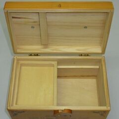 stp-3041　アンティーク エイド ボックス　救急箱　薬箱　木箱　小物入れ　木製　収納ボックス　卓上　道具箱　ナチュラルの画像