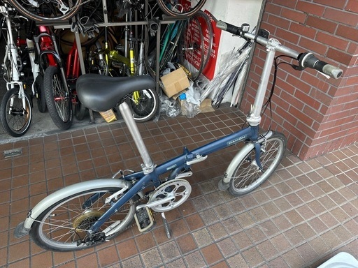 C952☆ 8500円☆整備済み 中古折りたたみ自転車 ブルー 6段変速【20