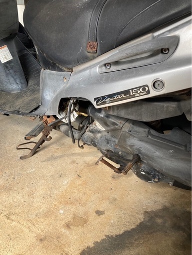 【【売約済】不動車現状渡し】YMAHA VINO  鍵2本　半ヘル　バイクカバー付き 売約済】不動車現状渡し】YMAHA VINO 鍵2本 半ヘル バイクカバー付き