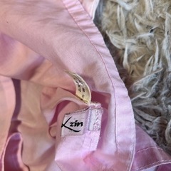 ジャンク！Xzin ピンクのフリル長袖ブラウス　Mの画像