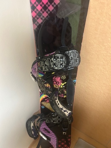 スノボー板、ビンディング、カバーセット