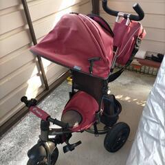 ノーパンクタイヤ 三輪車 手押し ベビー キッズ 買い物 バギー...