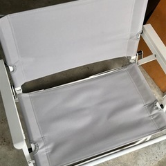 Te016●札幌市内 無料配達●Franc francフランフラン インアウト フォールディングチェア グレー 折りたたみチェア●USED ●の画像