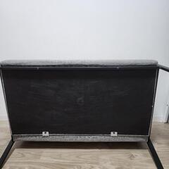  ニトリ2人用布張りソファ　組立説明書付 (エイミーMGY/BK ）の画像