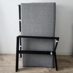  ニトリ2人用布張りソファ　組立説明書付 (エイミーMGY/BK ）の画像