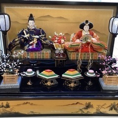 お雛様（ガラスケース入り）【町田市再生家具】242985の画像