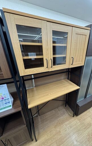 ★ジモティ割あり★  食器棚 ブラウン H182×W93×D40 クリーニング済み KJ8043