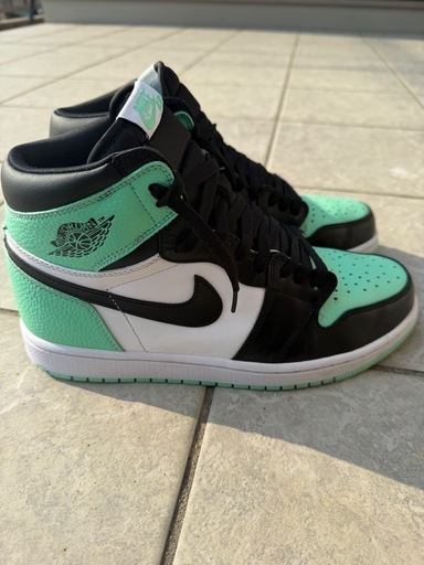 スニーカー NIKE JORDAN 1 RETRO HIGH OG GREEN GLOW 28cm