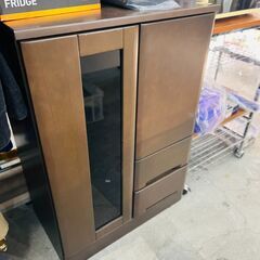 【2500円】収納棚 木製 ガラス扉あり 収納 棚 直接お取引のみ