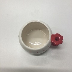 マグカップ　赤色　ドットの画像