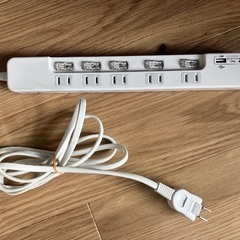 5口電源タップ USBポート2口付き