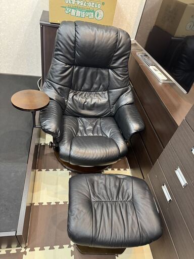 受け渡し予定者確定【引越しため出品】No.22 リクライニングチェア 1人掛け フットスツール付き