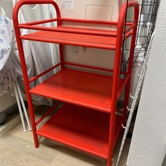 新品 IKEA シェルフユニットLERBERG 101.176.60 レッド 赤 | フリマアプリ ラクマ