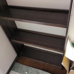 本棚 ラワン 飾り棚 古家具の画像