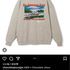 A&W×Chocolate Jesas コラボスウェットの画像