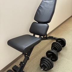 取引中　インクラインベンチ、ダンベル(20kg×2)  