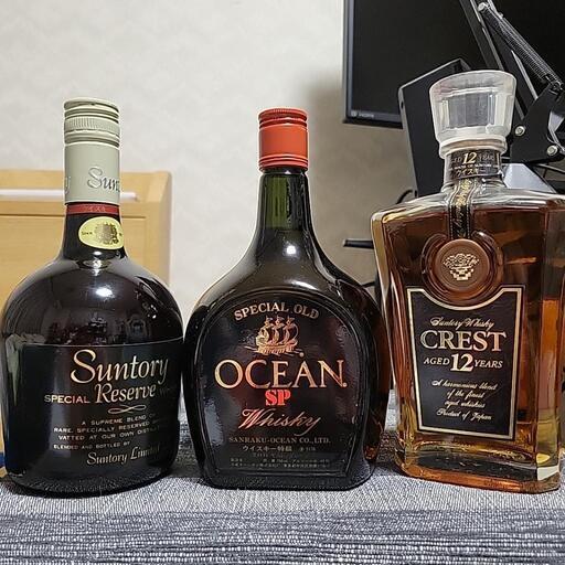 国産ウイスキーのオールドボトル3本セット