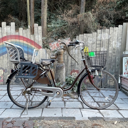 【4984】子供乗せ付自転車　　ブリヂストン　26インチ　後タイヤ新品　　11,600円（防犯・税込）