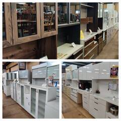 【愛品倶楽部柏店】サンウッディ 3枚扉キッチンボード アマンダ 120 OPの画像