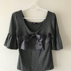 リボン 半袖 トップス