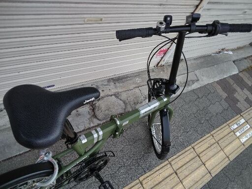 美品☆JEEP[ジープ]JE-206G 20吋 折り畳み自転車 外装6段/オリーブ