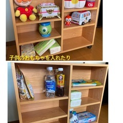 収納棚、本棚キャスター付き　便利の画像
