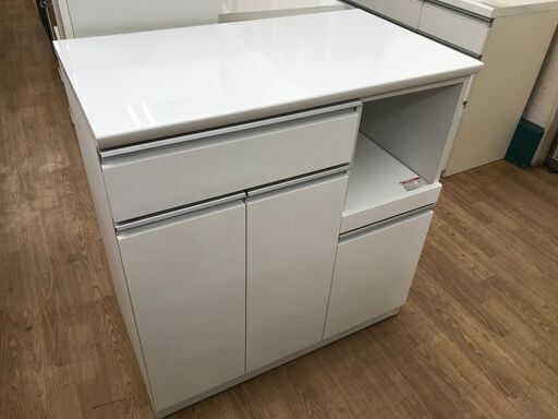 ★ジモティ割あり★ ニトリ レンジ台 ホワイト H95×W90×D51 クリーニング済み KJ8064