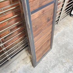 【倉庫保管中】 インダストリアル　建具　ドア　扉　アイアン　木製　インテリア　パーテーション　衝立て　検　door iron wood industrial  vintage antique ビンテージ　アンテーク　関家具　knot antiques DIY リノベーション　古民家　インダストリアル 建具 ドア 扉 アイアンフレーム 木製ドア 木製扉 アイアンドア 木とアイアン ドアパネル ヴィンテージ建具 ビンテージドア レトロドア シャビードア 無骨家具 店舗什器 DIY建具 リメイクドア インテリアの画像